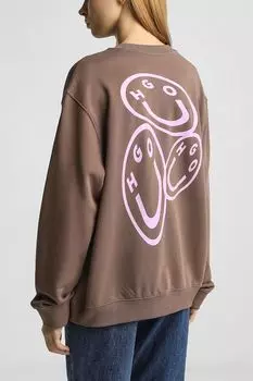 Свитшот хлопковый с принтом HUGO