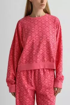 Свитшот хлопковый с принтом HUGO