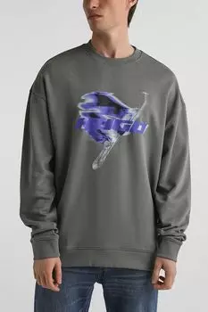 Свитшот хлопковый с принтом HUGO