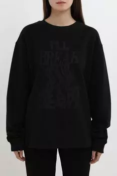 Свитшот хлопковый с принтом HUGO