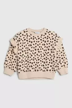 Свитшот хлопковый с принтом и рюшами Mayoral