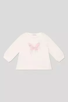 Свитшот хлопковый с принтом и стразами Choupette