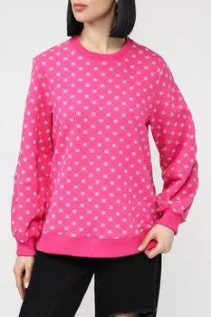 Свитшот хлопковый с принтом из монограмм BELUCCI