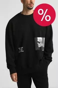 Свитшот хлопковый с принтом Karl Lagerfeld