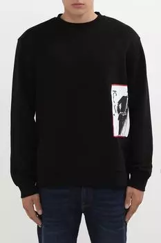 Свитшот хлопковый с принтом Karl Lagerfeld