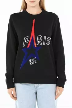 Свитшот хлопковый с принтом Karl Lagerfeld