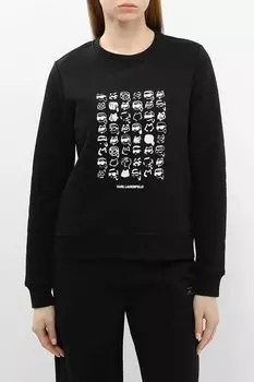 Свитшот хлопковый с принтом Karl Lagerfeld