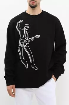 Свитшот хлопковый с принтом Karl Lagerfeld