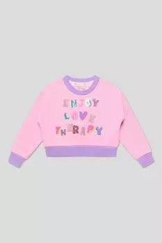 Свитшот хлопковый с принтом LOVE THERAPY