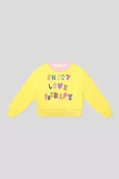 Свитшот хлопковый с принтом LOVE THERAPY