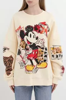 Свитшот хлопковый с принтом Микки Маус Desigual