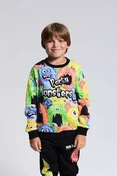 Свитшот хлопковый с принтом MIMIMODA