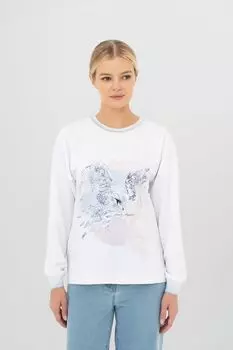 Свитшот хлопковый с принтом Небесные грёзы ALEXANDER BOGDANOV