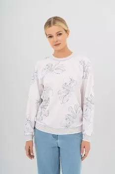 Свитшот хлопковый с принтом Небесные грёзы ALEXANDER BOGDANOV