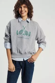 Свитшот хлопковый с принтом Nume