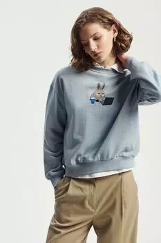 Свитшот хлопковый с принтом Nume