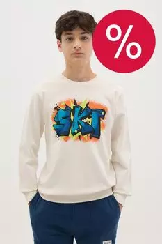 Свитшот хлопковый с принтом OVS