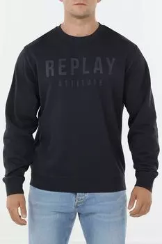 Свитшот хлопковый с принтом Replay