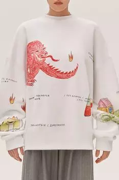 Свитшот хлопковый с принтом Шальная принцесса EVE&ESTHER