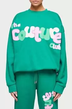 Свитшот хлопковый с принтом The Couture Club