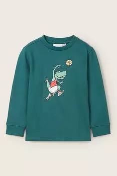 Свитшот хлопковый с принтом TOM TAILOR