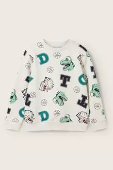 Свитшот хлопковый с принтом TOM TAILOR