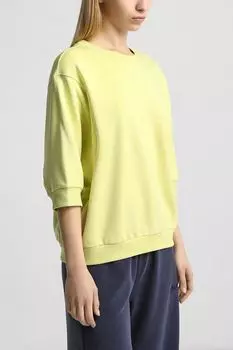 Свитшот хлопковый с укороченным рукавом Comma