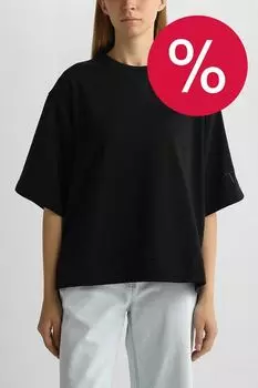 Свитшот хлопковый с укороченным рукавом TWINSET