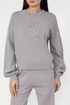 Свитшот хлопковый с вышитым логотипом Pinko