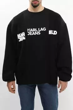 Свитшот хлопковый свободного кроя Karl Lagerfeld Jeans