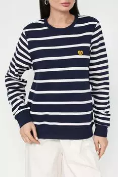 Свитшот хлопковый в полоску Desigual