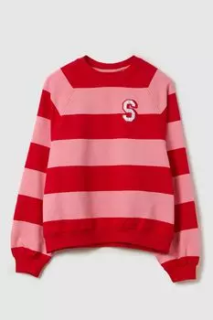 Свитшот хлопковый в полоску OVS