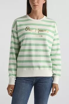 Свитшот хлопковый в полоску PEPE JEANS