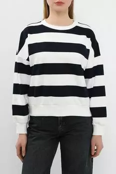 Свитшот хлопковый в полоску TOM TAILOR