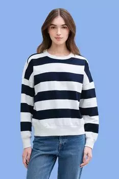 Свитшот хлопковый в полоску TOM TAILOR