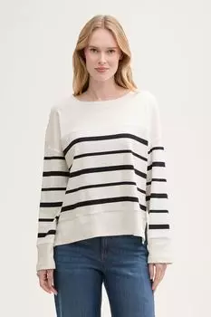 Свитшот хлопковый в полоску TOM TAILOR