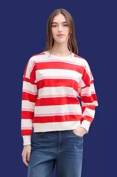 Свитшот хлопковый в полоску TOM TAILOR