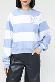 Свитшот хлопковый в полоску Tommy Jeans