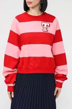 Свитшот хлопковый в полоску Tommy Jeans