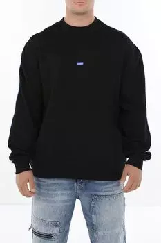 Свитшот из хлопчатобумажной махры HUGO BLUE