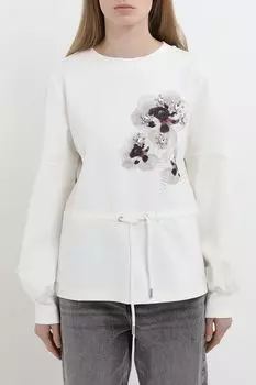 Свитшот на кулиске с декором Auranna