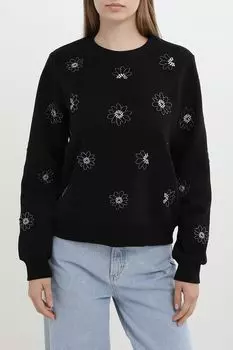 Свитшот с цветочным узором бисером Desigual