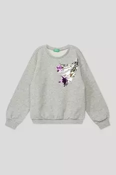 Свитшот с декором из пайеток Benetton