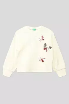 Свитшот с декором из пайеток Benetton