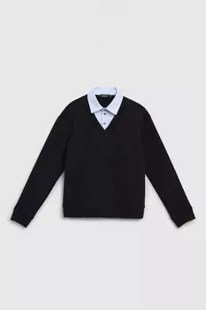 Свитшот с имитацией рубашки Silver Spoon