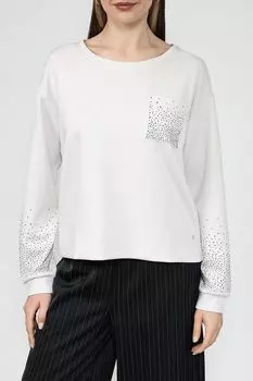 Свитшот с карманом и стразами Monari