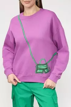 Свитшот с принтом и декором Karl Lagerfeld