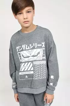 Свитшот с принтом из смесового хлопка GIOCO