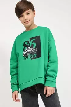 Свитшот с принтом из смесового хлопка GIOCO