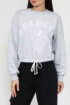 Свитшот с принтом с подолом на кулиске BELUCCI